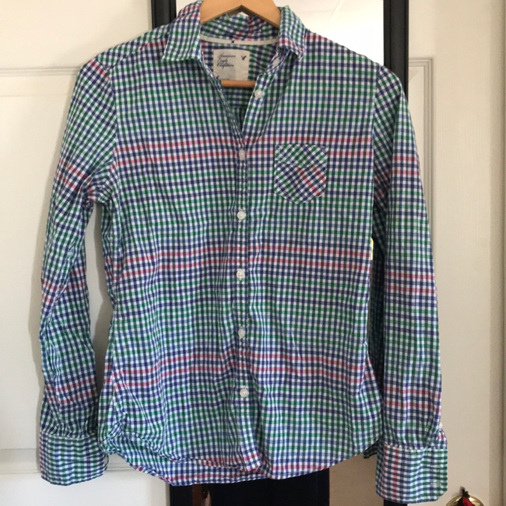 American Eagle plaid button down